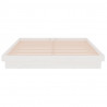 Estructura de cama madera maciza blanca King Size 150x200 cm 5