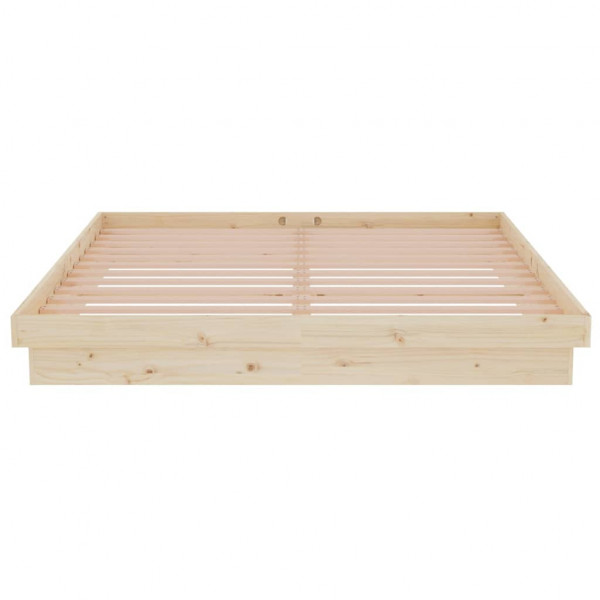 Estructura de cama de madera maciza 160x200 cm M 5