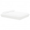 Estrutura de cama 160x200 cm madeira maciça branco 3