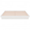 Estructura de cama de madera maciza blanca 160x200 cm 5