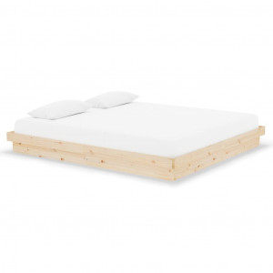 Estructura de cama madera maciza Super King 180x200 cm H