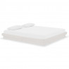 Estrutura de cama super king pinho maciço 180x200 cm branco 2