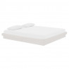 Estrutura de cama super king pinho maciço 180x200 cm branco 3