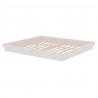 Estrutura de cama super king pinho maciço 180x200 cm branco 4