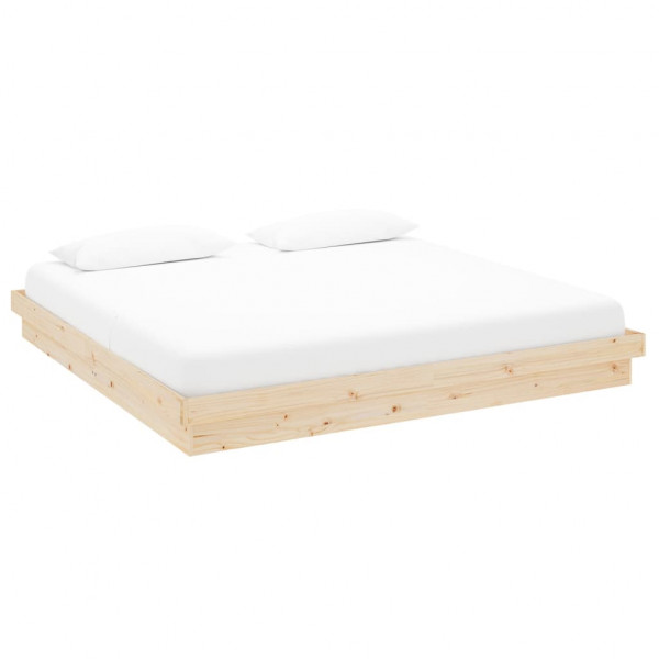 Estructura de cama madera maciza 200x200 cm M 3