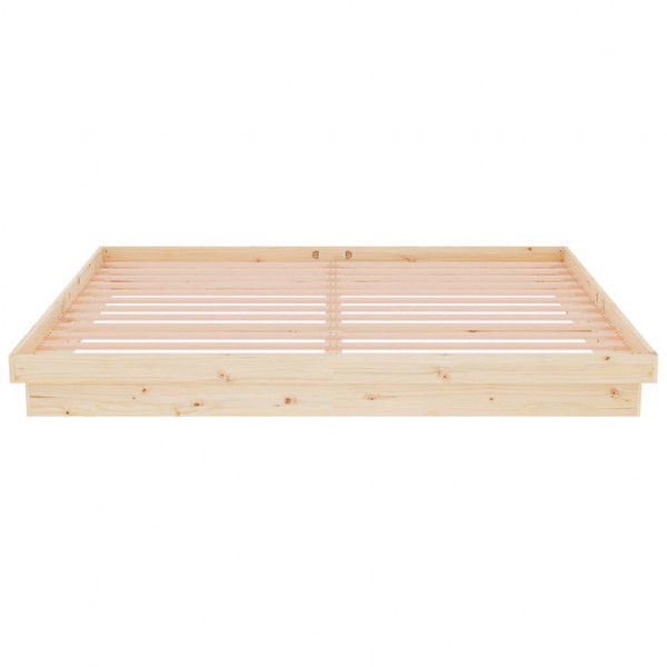 Estructura de cama madera maciza 200x200 cm M 5