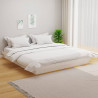 Estrutura de cama 200x200 cm madeira maciça branco 1