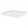 Estrutura de cama 200x200 cm madeira maciça branco 4