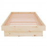 Estrutura cama pequena solteiro 75x190 cm madeira maciça 5