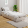 Estructura de cama individual madera maciza blanca 75x190 cm 1