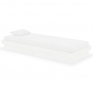 Estrutura cama pequena solteiro 75x190 cm madeira maciça branco H