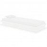 Estrutura cama pequena solteiro 75x190 cm madeira maciça branco 2