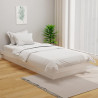 Estructura de cama individual madera maciza blanca 90x190 cm 1
