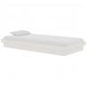Estructura de cama individual madera maciza blanca 90x190 cm 3