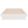 Estrutura de cama solteiro 90x190 cm madeira maciça branco 5