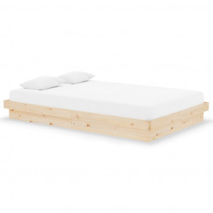 Estrutura de cama pequena casal 120x190 cm pinho maciço H