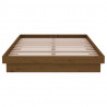 Estructura cama matrimonial madera maciza marrón miel 120x190cm 5