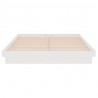 Estructura de cama madera maciza doble blanca 135x190cm 5