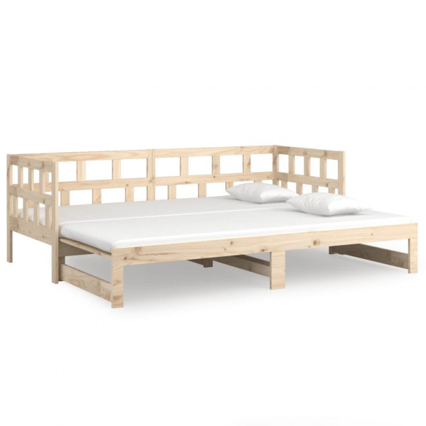 Sofá cama extraíble madera maciza de pino 2x(90x200) cm M 2