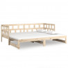 Sofá cama extraíble madera maciza de pino 2x(90x200) cm 2