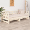 Sofá cama extraíble madera maciza de pino 2x(90x200) cm 4