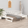 Sofá cama extraíble madera maciza de pino blanco 2x(90x200) cm 1