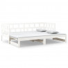Sofá-cama de puxar 2x(90x200) cm pinho maciço branco 2