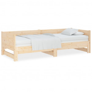 Sofá cama extraíble madera maciza de pino 2x(80x200) cm H