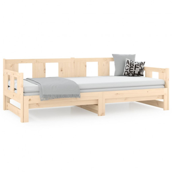 Sofá cama extraíble madera maciza de pino 2x(90x200) cm M 5