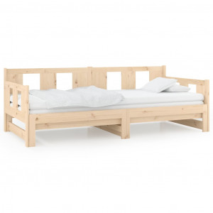 Sofá cama extraíble madera maciza de pino 2x(80x200) cm H