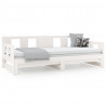 Estrutura sofá-cama de puxar pinho maciço branco 2x(90x190) cm 5
