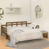 Estrutura sofá-cama de puxar 2x(90x200) cm pinho castanho-mel 4