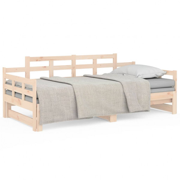 Sofá cama extraíble madera maciza de pino 2x(80x200) cm M 2