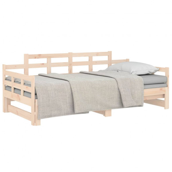 Sofá cama extraíble madera maciza de pino 2x(80x200) cm M 3