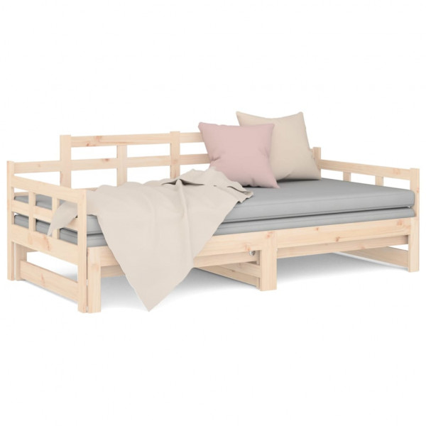 Sofá cama extraíble madera maciza de pino 2x(80x200) cm M 5
