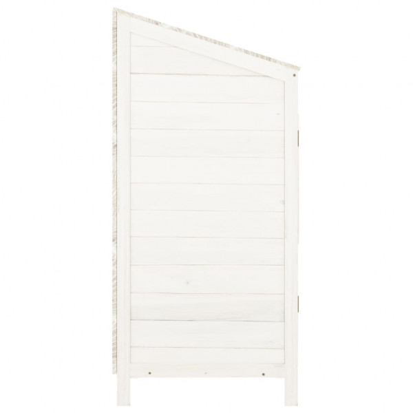 Abrigo de jardim 55x52x112 cm madeira de abeto maciça branco M 5