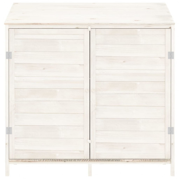 Abrigo de jardim 102x52x112 cm madeira de abeto maciça branco M 3
