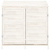 Cobertizo de jardín madera de abeto maciza blanco 102x52x112 cm 3