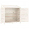Abrigo de jardim 102x52x112 cm madeira de abeto maciça branco 4