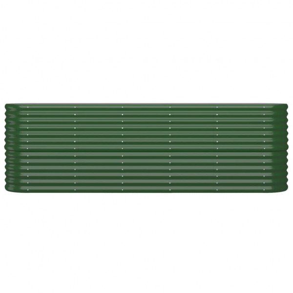 Jardinera arriate acero recubrimiento polvo verde 224x40x68 cm M 3