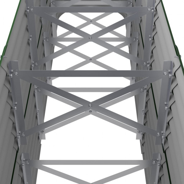 Canteiro elevado jardim 224x40x68 cm aço revestido a pó verde M 5