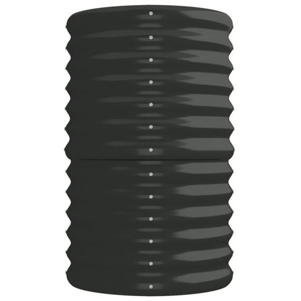 Canteiro elevado jardim 224x40x68 aço revestido a pó antracite M 4