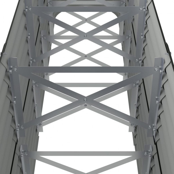 Canteiro elevado jardim 224x40x68 aço revestido a pó antracite M 5