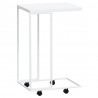 Mesa auxiliar con ruedas contrachapado blanco 40x30x63.5 cm 2