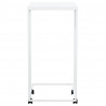 Mesa auxiliar con ruedas contrachapado blanco 40x30x63.5 cm 4