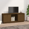 Mueble para TV madera maciza de pino marrón miel 110.5x35x44 cm 1