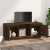 Mueble para TV madera maciza de pino marrón miel 110.5x35x44 cm 3