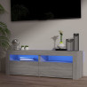 Mueble de TV con luces LED gris Sonoma 120x35x40 cm 1