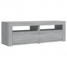 Mueble de TV con luces LED gris Sonoma 120x35x40 cm 3