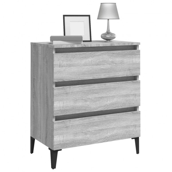 Aparador de madera contrachapada gris Sonoma 60x35x69 cm M 4